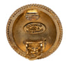 Chanel CC Gold Plated Round Clip On Earrings Secondhand