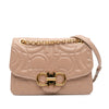 Secondhand Ferragamo Quilted Leather Gancini Flap Shoulder Bag