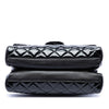 Chanel Large CC Quilted Patent Double Compartment Flap Secondhand