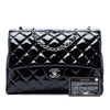 Chanel Large CC Quilted Patent Double Compartment Flap Secondhand
