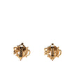 Secondhand Dior Gold Plated Logo Clip On Earrings