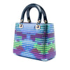 Dior Dior Lady Art No 3 Edition Li Shurui Medium Calfskin Printed and Studded Lady Dior Secondhand