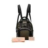 Miu Miu Leather Trimmed Crystal Embellished Matelasse Nylon Backpack Secondhand
