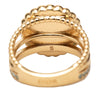 Dior Gold Plated Resin Faux Pearl Strass CD Logo Ring Secondhand