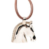 Secondhand Hermès Palladium Plated Horse Head Pendant Necklace