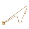 Dior Gold Plated Logo Pendant Necklace Secondhand
