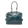 Celine Crinkled Patent Macadam Shoulder Bag Secondhand