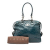 Celine Crinkled Patent Macadam Shoulder Bag Secondhand