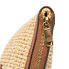 Celine Raffia Cuir Triomphe Zip Pouch Secondhand