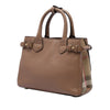 Burberry Small Grainy Calfskin and House Check Banner Satchel Secondhand