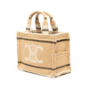 Celine Small Canvas Triomphe Stripe Cabas Thais Satchel Secondhand