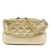 Chanel Quilted Metallic Aged Calfskin Gabrielle Clutch With Chain Secondhand