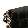 Chanel Mini Chocolate Bar Satin Triple Chain Single Flap Secondhand