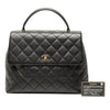 Chanel CC Quilted Caviar Kelly Top Handle Bag Secondhand