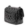 Chanel Mini Square Classic Patent So Black Single Flap Secondhand