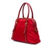 Prada Saffiano Trimmed Tessuto Dome Satchel Secondhand