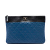 Chanel Medium Bicolor Quilted Sheepskin Mademoiselle O Case Clutch Secondhand