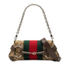 Gucci Small GG Canvas Horsebit Web Chain Satchel Secondhand