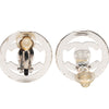 Chanel CC Brass Turnlock Round Clip On Earrings Secondhand