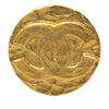 Chanel CC Gold Plated Round Brooch Secondhand