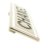 Chanel Gold Plated Logo Plate Brooch Secondhand