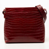 Secondhand Ferragamo Croc Embossed Leather Vara Shoulder Bag