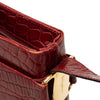 Secondhand Ferragamo Croc Embossed Leather Vara Shoulder Bag