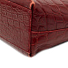 Secondhand Ferragamo Croc Embossed Leather Vara Shoulder Bag