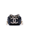 Chanel CC Resin Crystal Faux Pearl Airpods Pro Holder Necklace Bag Secondhand