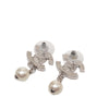 Secondhand Chanel CC Brass Faux Pearl Swing Push Back Earrings