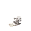 Secondhand Chanel CC Brass Faux Pearl Swing Push Back Earrings