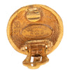 Chanel CC Gold Plated Button Clip On Earrings Secondhand