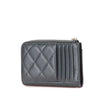 Secondhand Chanel CC Quilted Lambskin Zip Around Card Holder