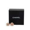 Chanel CC Gold Plated Resin Flower Push Back Earrings Secondhand