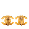 Chanel CC Gold Plated Turn Lock Clip On Earrings Secondhand