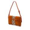 Gucci GG Canvas and Suede Nailhead Shoulder Bag Secondhand