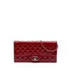 Chanel CC Quilted Patent East West Wallet On Chain Secondhand