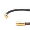 Secondhand Louis Vuitton Monogram and Leather Confidential Bracelet