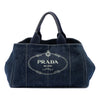 Prada Large Denim Canapa Logo Tote Secondhand
