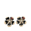 Chanel CC Brass Enamel Flower and Ladybug Clip On Earrings Secondhand