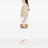 Ferragamo Printed Satin and Leather Fiera Satchel Secondhand