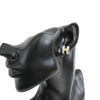 Hermès Lacquered Palladium Plated Mini Pop H Stud Earrings Secondhand