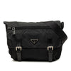 Prada Tessuto Zip Double Buckle Messenger Bag Secondhand