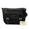 Prada Tessuto Zip Double Buckle Messenger Bag Secondhand