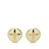 Chanel CC Resin and Gold Plated Round Clip on Earrings Secondhand