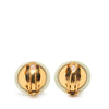 Chanel CC Resin and Gold Plated Round Clip on Earrings Secondhand