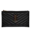 Saint Laurent Chevron Grain De Poudre Monogram Bill Pouch Secondhand