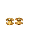 Chanel CC Gold Plated Quilted Clip On Earrings Secondhand