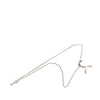 Chanel CC Brass and Strass Cube Pendant Necklace Secondhand