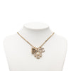 Chanel CC Gold Plated Strass and Faux Pearl Flower Pendant Necklace Secondhand